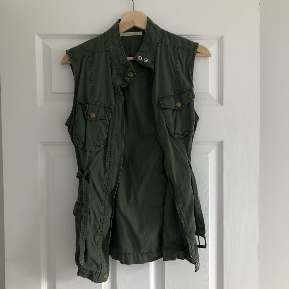 Green Khaki Charlotte Russe Vest Size M